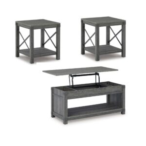 Ashley 3 Pc Table Set - Grayish Brown
