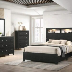 Crown Mark 6 Pc King Bedroom - Black/White