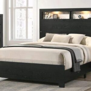 Crown Mark King Bed - Black/White