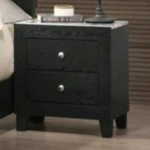 Crown Mark Nightstand - Black/White