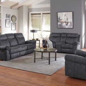 American Wholesale Reclining Sofa and Loveseat - Knoxville Grey
