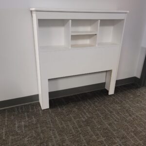 Modern Twin Bookcase Headboard - White