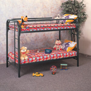 American Wholesale Twin/Twin Bunkbed - Black Metal