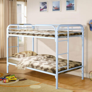American Wholesale Twin/Twin Bunkbed - White Metal