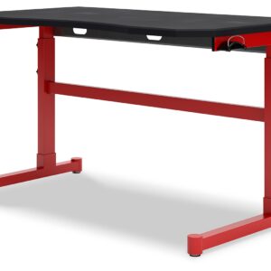 Ashley Adjustable Height Desk - Red/Black