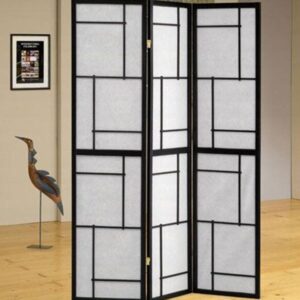 Coaster 3-Panel Screen - Black
