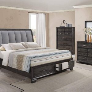 Crown Mark 6 Pc King Bedroom - Light Brown