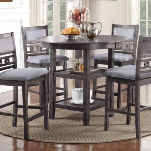 American Wholesale 5 Pc Counter Height Dinette - Gray Wood