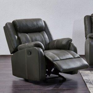 American Wholesale Glider Recliner - Gin Rummy Charcoal