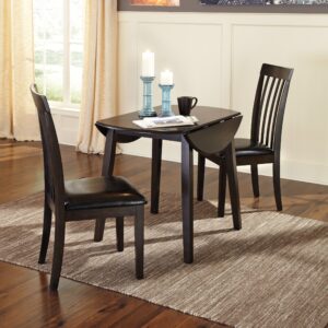 Ashley 3 Pc Dining Set - Dark Brown Wood