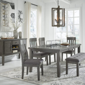 Ashley 6 Pc Dining Set - Gray Wood