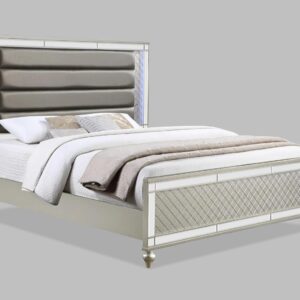 Crown Mark King Bed - Champagne