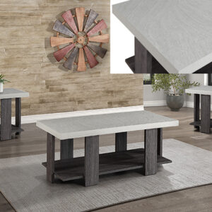 Crown Mark 3 Pc Table Set - Faux Cement