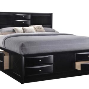 Crown Mark Queen Storage Bed - Black