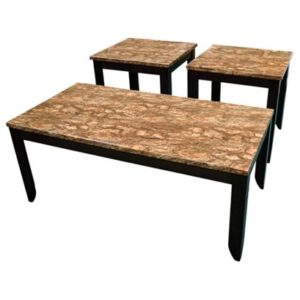 American Wholesale 3 Pc Table Set - Desert Barkstone