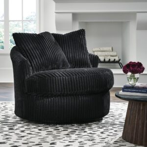 Ashley Swivel Chair - Onyx
