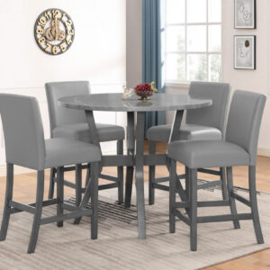 American Wholesale 5 Pc Counter Height Dinette - Gray Marble