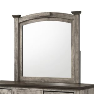 Crown Mark Mirror - Light Gray