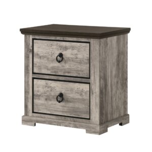 Crown Mark Nightstand - Light Gray