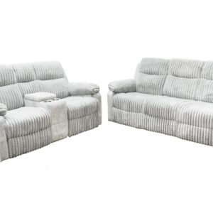 American Wholesale Reclining Sofa and Loveseat - Marian Pearl