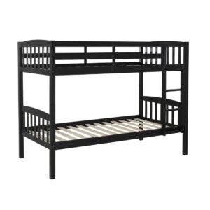 Linon Twin/Twin Bunkbed - Black Wood