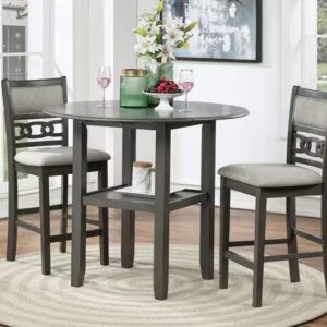 American Wholesale 3 Pc Counter Height Dinette - Gray Wood