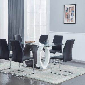 Nationwide 7 Pc Dining Set - Clear Glass