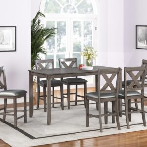 Nationwide 7 Pc Counter Height Dinette - Grey