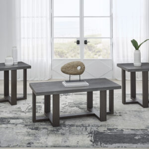 Ashley 3 Pc Table Set - Faux Soapstone