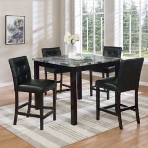Nationwide 5 Pc Counter Height Dinette - Black Marble