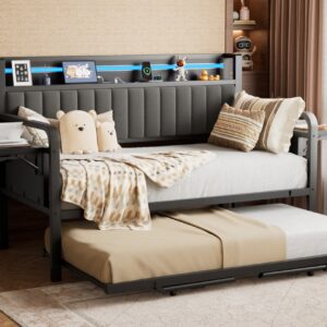 UCF Twin Day Bed with Trundle - Gray