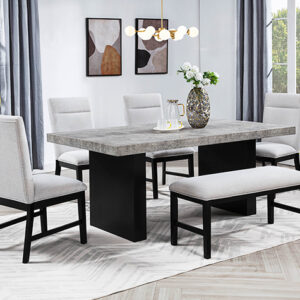 Crown Mark 7 Pc Dining Set - Cement Grey