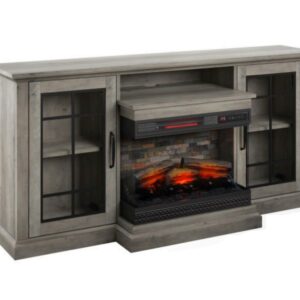 Twin Star TV Stand with Fireplace - Valley Pine