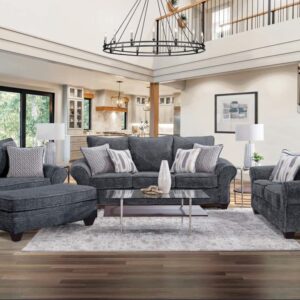 Behold Sofa and Loveseat - Flannery Charcoal