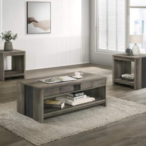 Crown Mark 3 Pc Table Set - Grey/Brown