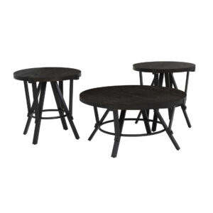 Nationwide 3 Pc Table Set - Charcoal